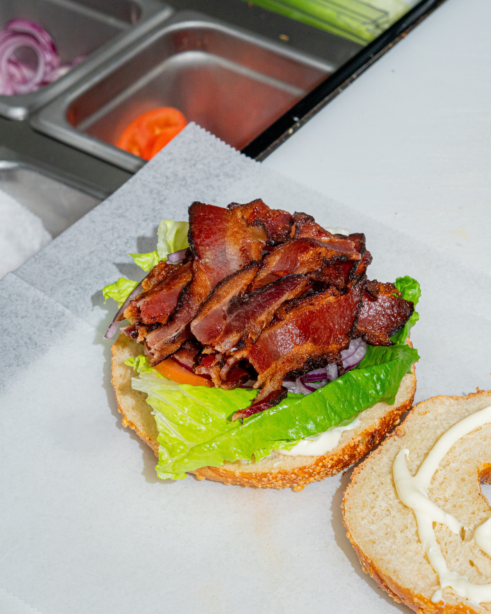 Themis BLT bagel sandwich